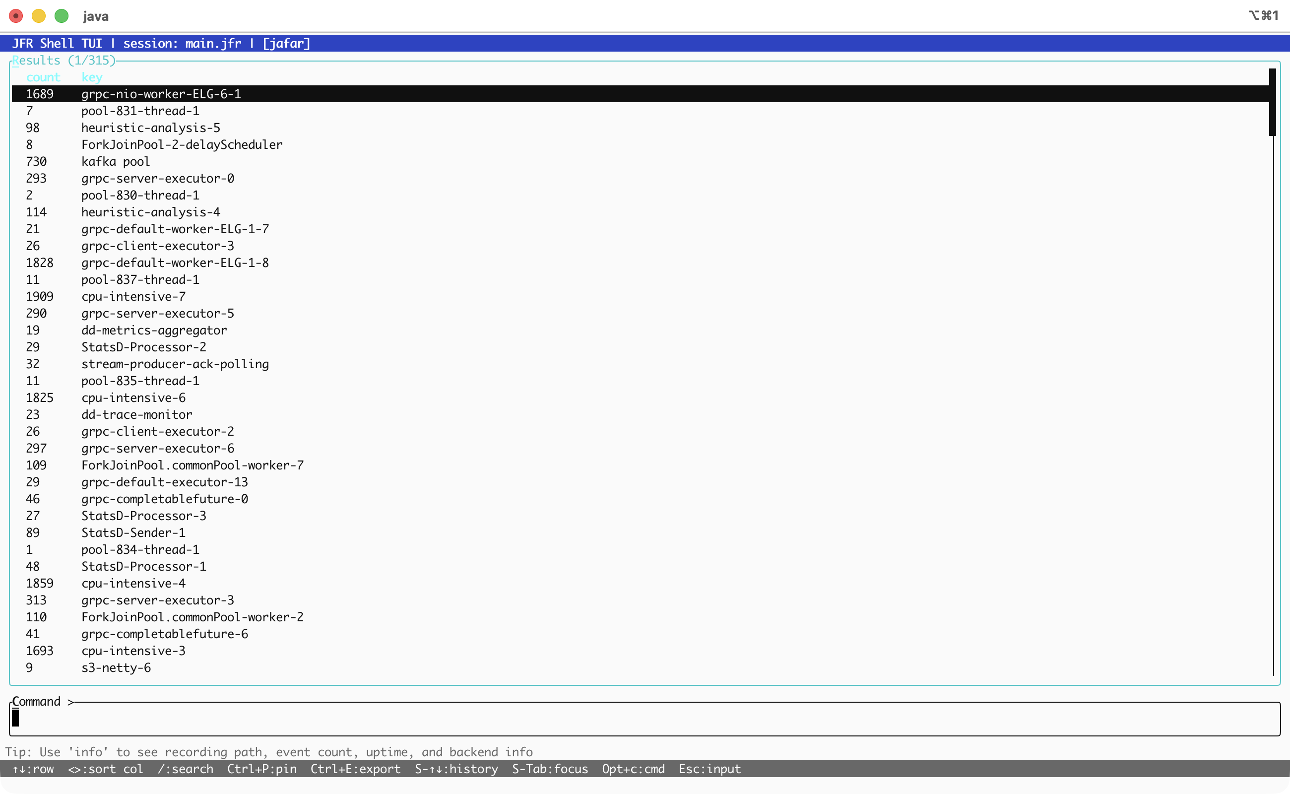JFR Shell overview